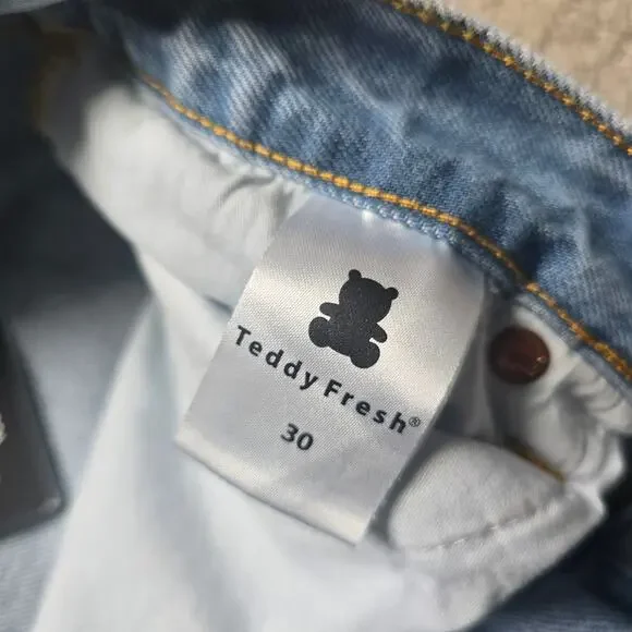 *NWT Teddy Fresh x Yurie Sekiya Womens Jeans Size 30 High Rise Straight Kawaii - Picture 5 of 9